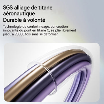 Écouteurs de Traduction IPX5 doux et confortable souple sans déformation Effets sonores améliorés  Aucune fuite sonore violet